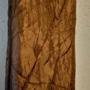 TWO BROWN SILKY PANELS